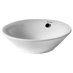 Duravit 408530000 Раковина накладная круглая 530мм, без отв под смеситель, с переливом, цвет белый фото