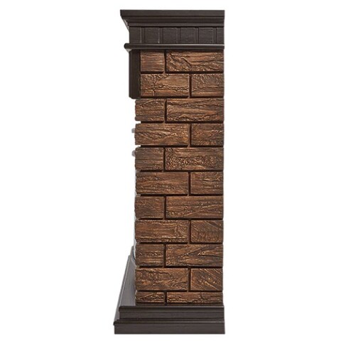 Портал Firelight Bricks Wood 30 камень коричневый шпон темный дуб