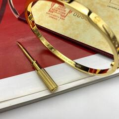 Браслет LOVE с отверткой тонкий с камнями lux VGOLD