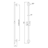 Almar E087075.HB Almar Душевая штанга 100см, цвет High Brass Brushed PVD