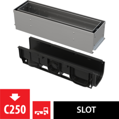 Alcaplast AVZ101S-R321R Щелевой дренажный канал асимметричная ревизионная часть 100 мм из нержавеющей стали фото