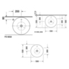Duravit 408530000 Раковина накладная круглая 530мм, без отв под смеситель, с переливом, цвет белый