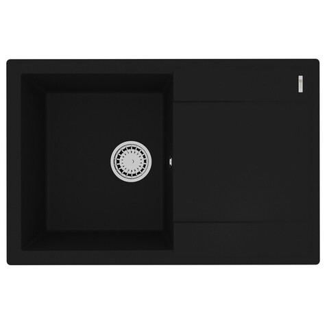 Lemark Imandra 9910025 Кухонная мойка 760 врезная прямоугольная с крылом из кварцгранита цвет: Антрацит