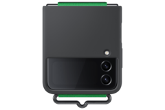 Чехол Samsung Silicone Cover with Strap для Z Flip 4 (EF-GF721TBEGRU) черный