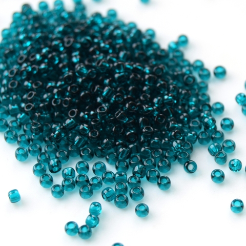 Бисер Тохо круглый 15/0 0007BD морская волна прозрачный/Toho round