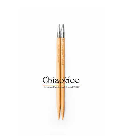 Спицы ChiaoGoo съемные бамбуковые  13 см 5,5 мм
