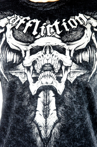 Affliction | Футболка мужская Chuck Liddell Iceman Tee Signature Series A394 принт спереди