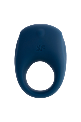 Эрекционное кольцо на пенис Satisfyer Strong One Connect App, силикон, синий, 7 см.