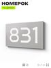 Номер на дверь 831, табличка на дверь для офиса, квартиры, кабинета, аудитории, склада, серая 120х70 мм, Айдентика Технолоджи