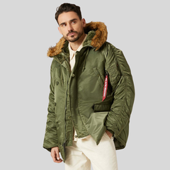 Парка Alpha Industries N-3B Regular Fit Sage Green (Зеленая)