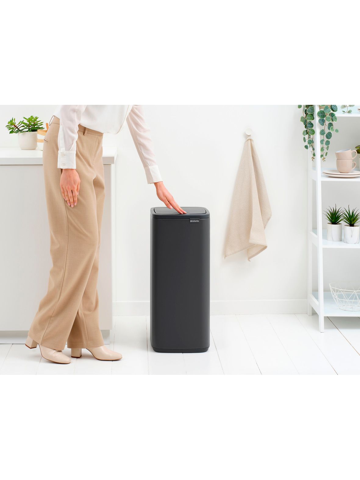 Мусорный бак Bo Bo Touch Bin (30 л), Минерально-графитовый, арт. 238284 - фото 10