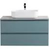 BelBagno KRAFT-800-2C-SO-AO База под раковину подвесная с фрезерованными ручками по всей длине фасада с двумя выкатн. ящ., Голубой Мат., 800x455x500