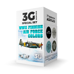 Набор красок AK interactive WWII Finnish Air Force Colors Set 3G, 4 краски