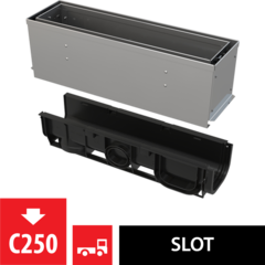 Alcaplast AVZ101S-R322R Щелевой дренажный канал асимметричная ревизионная часть 160 мм из нержавеющей стали фото