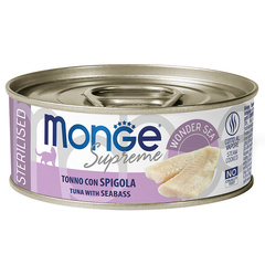 Monge Supreme sterilized для стерилизованных кошек из тунца с морским окунем 80г