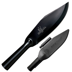 Фото Нож с фиксированным клинком Cold Steel Bowie Blade Bushman, сталь SK5, рукоять сталь, черный