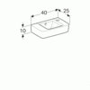 Geberit Renova Plan 272142000 Раковина, 40x15x25см, белый