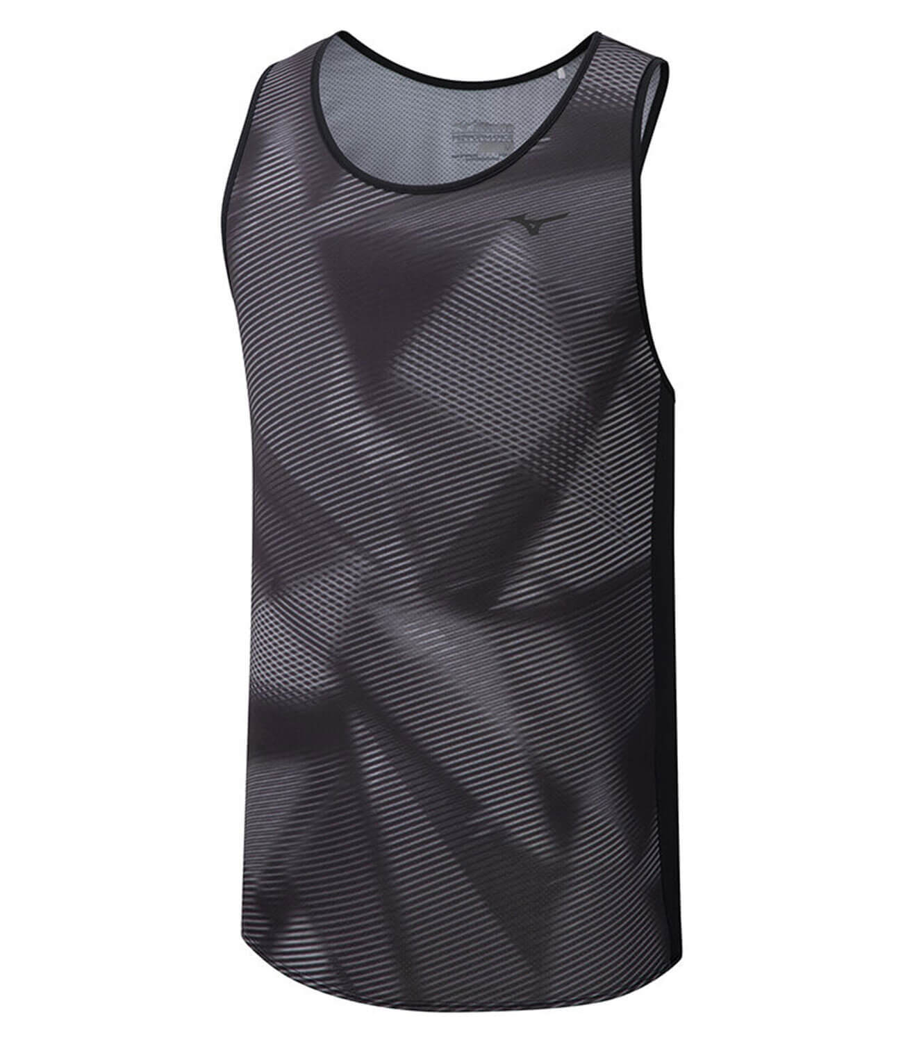 Mizuno Printed Tank беговая майка мужская черная-серая