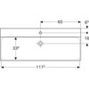 Geberit Xeno2 500.551.01.1 Раковина, 120x48см, белый / Специальное керамическое покрытие KeraTect