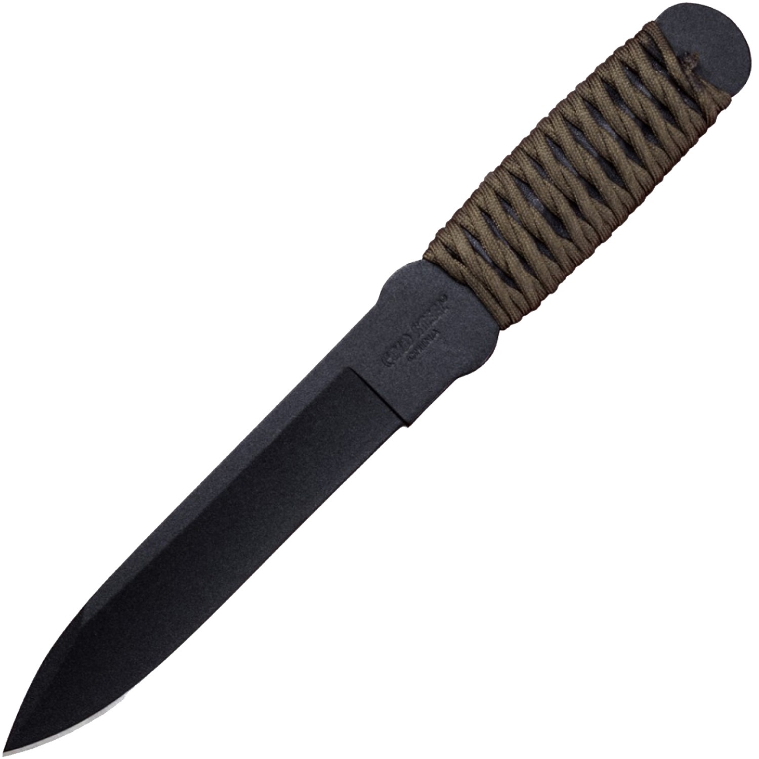 Спортивный нож Cold Steel True Flight Thrower, сталь 1055C, рукоять паракорд, черный/зеленый