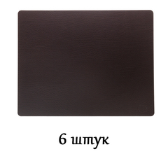 Комплект из 6 подстановочных салфеток 35x45 см LindDNA Bull brown 98405