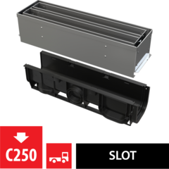 Alcaplast AVZ101S-R323R Щелевой дренажный канал симметричная ревизионная часть 100 мм нержавеющей стали фото