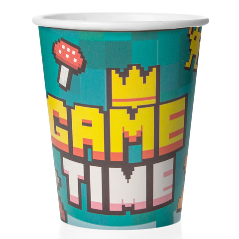 Стаканы бумажные, Game Time/Пиксели, 250 мл, 6 шт.