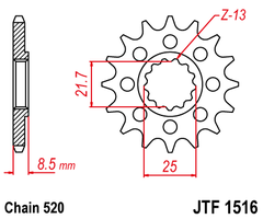 Звезда передняя JTF1516.16 для Suzuki GSX-R 600/750