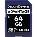 Карта памяти Delkin Devices Advantage SDXC 64GB UHS-I U3 V30, R/W 100/80 МБ/с