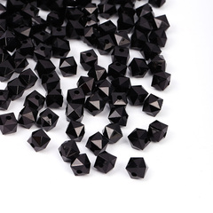Бусины пришивные граненые акриловые, d 12 мм, чёрный