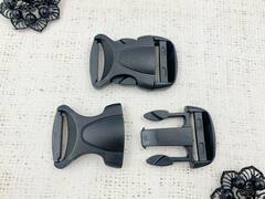 Фастекс пластиковый усиленный РОМ, ш. 2,5 см, чёрный