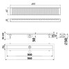 Timo Standart LG20-900 Декоративная решетка для желоба, цвет: нержавеющая сталь