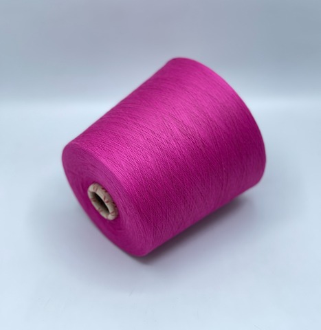 Бобинная пряжа,Cotton combed, 2540м. 100%Хлопок, Фуксия(404), 39241