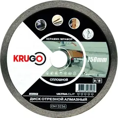 Диск алмазный ультратонкий сплошной 150x1,6x22,23x8 мм KRUGO RCD06A