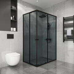 Душевое ограждение Niagara Eco NG-1129-14QT (120х90х190) прямоугольник,раздвижное,черный,стекло тонированное,1 место