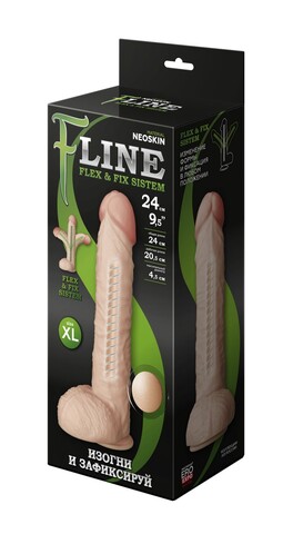 Фаллоимитатор на присоске с фиксацией Fline, 24 см