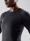 Тёплый Комплект термобелья с шерстью мериноса CRAFT Merino Wool 180 Black Melange женский
