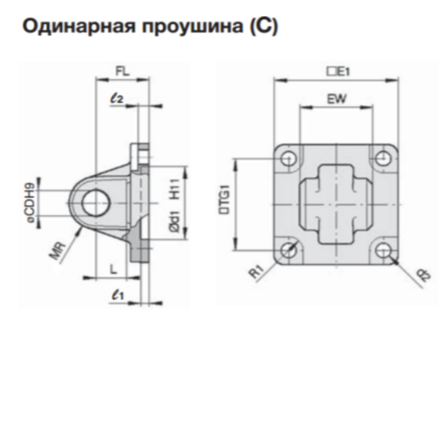 C5032-AL-CEJ00558  Одинарная задняя опора, алюминий