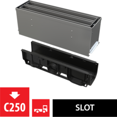 Alcaplast AVZ101S-R324R Щелевой дренажный канал симметричная ревизионная часть 160 мм нержавеющей стали фото