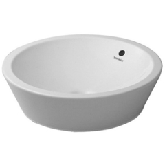 Duravit 447530000 Раковина накладная круглая 530мм, без отв под смеситель, с переливом, цвет белый фото