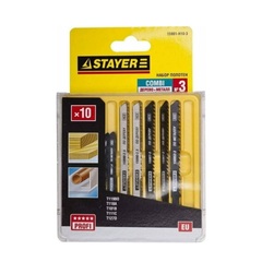 STAYER T-хвост., по дереву, мет. и пластику, 10 шт, полотна для лобзика, Professional (15981-H10-3)