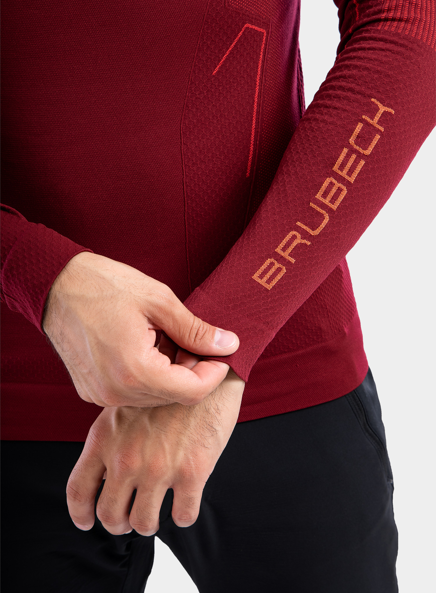 Мужской комплект термобелья Brubeck Thermo Nilit бордовый - 9