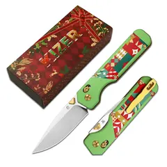 Фото Складной нож Kizer Christmas Militaw, сталь S45VN, рукоять алюминий/G10, ограниченная серия