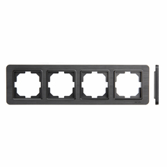 Рамка 4-местная прилегающая ARVIA Electric, закругленный угол, серебрянная 21274000024