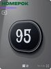 Номерок на дверь квартиры 95, для кабинета, офиса, шильдик 9 х 7 см, черный, Айдентика Технолоджи