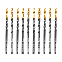 Сверло по металлу, 3,2 мм, HSS-Tin, Golden Tip, 10 шт. Denzel
