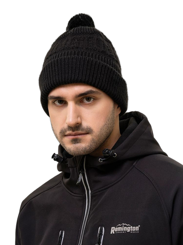 Зимняя шапка для города, туризма Remington Knit Мelange Black one size на remingtonn.ru