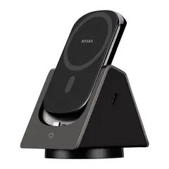 Настольная беспроводная зарядка Pitaka MagEZ Slider 2 (SL2301) с съёмным Power Bank из арамидного плетения