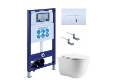 Aquatek SET Aquatek КЛАССИК cm-042 4в1 SET Aquatek КЛАССИК cm-042 4в1 (рама Aquatek INS-0000025 +крепление KKI-0000002 +кнопка KDI-0000042 +унитаз AQ1112-00 +тонкое сиденье с механиз) фото