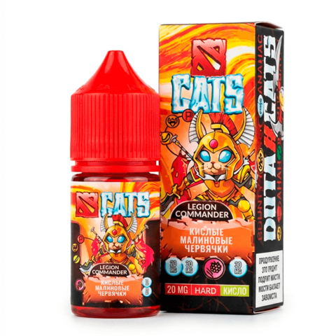 Жидкость DOTA CATS Salt 2% STRONG 30 ml - Кислые малиновые червячки
